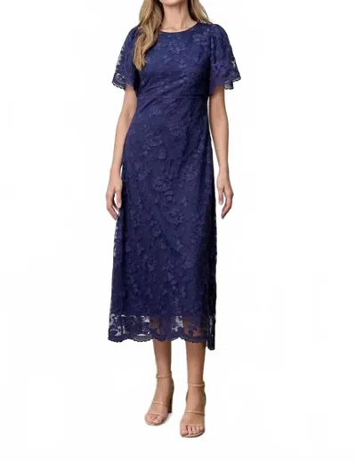 Polagram Wharton Dress In Navy In Blue