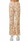 Polagram Women's Floral Stretch Denim Pant In Multi In Multi