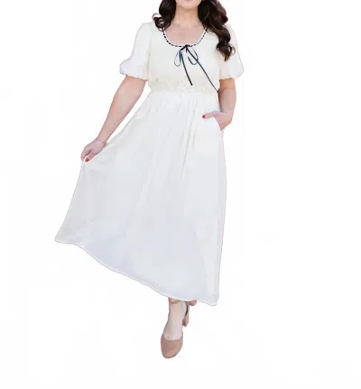 Polagram Women's Lori Midi Dress In Cream In White