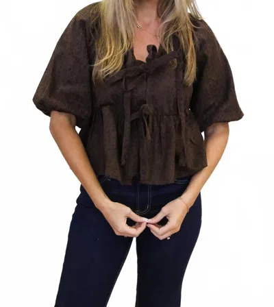 Polagram Women's Sarah Top In Red Brown/black