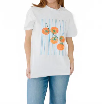 Polagram Women's Tomato Top In Red In White