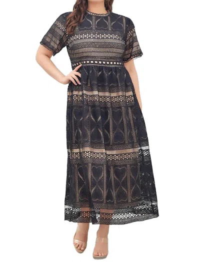 Polagram Worth Your While Lace Dress In Black