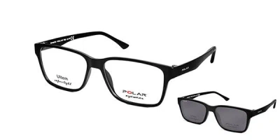 Polar 403 With Clip On Women's Glasses, Black, Size 54