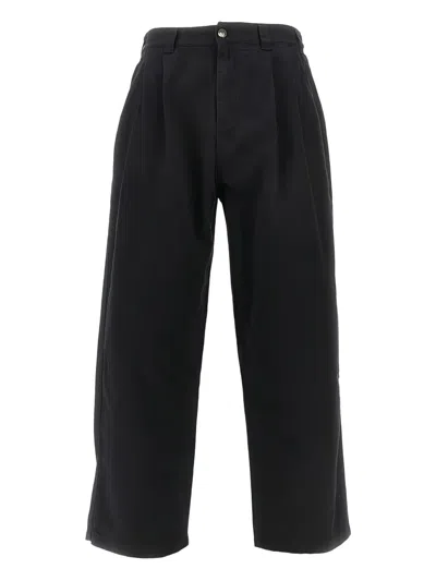 Polar Cotton Trousers In Black