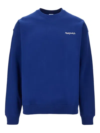 Polar Dave Crew-neck Embroidered Sweatshirt In Blue