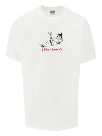 Polar Devil Woman Graphic-print T-shirt In White