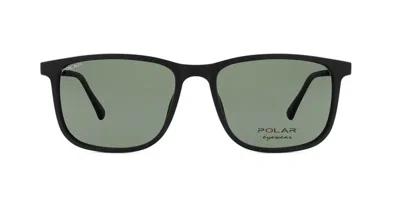 Polar Pl 463 With Clip-on Ized 76 Occhiali Da Sole Neri Per Uomo In Black