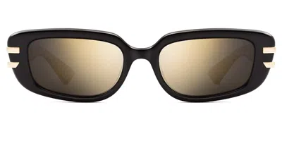 Polar Plr Kate Ized 77/gold Women's Sunglasses Black Size 53