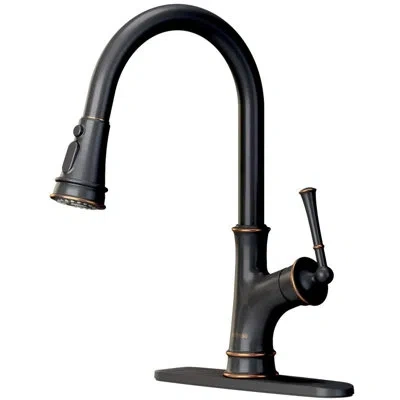 Polar Pull Out Touch Single Handle Kitchen Faucet With Accessories In Oil Rubbed Bronze