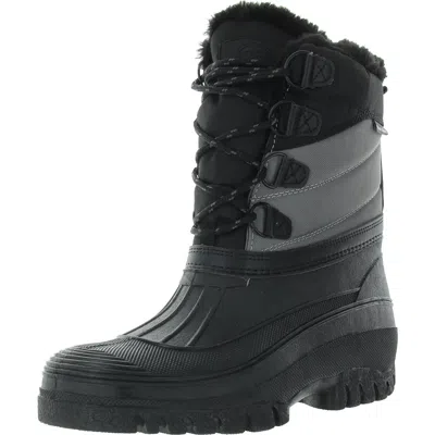 Polar Range Decker 01 Mens Faux Fur Lined Manmade Winter & Snow Boots In Grey