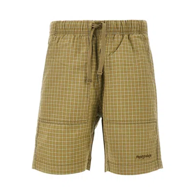 Polar Skate Co Check Cotton Hike Shorts In Green