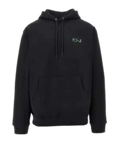 Polar Skate Co Dave Logo-embroidered Hoodie In Black