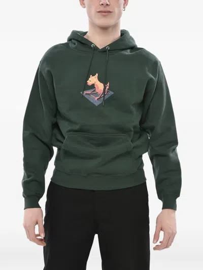 Polar Skate Co Graphic-print Cotton Hoodie In Green