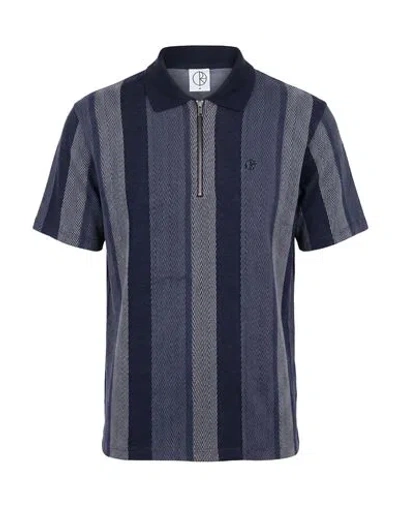 Polar Skate Co . Man Polo Shirt Navy Size S Cotton, Polyester, Elastane In Blue