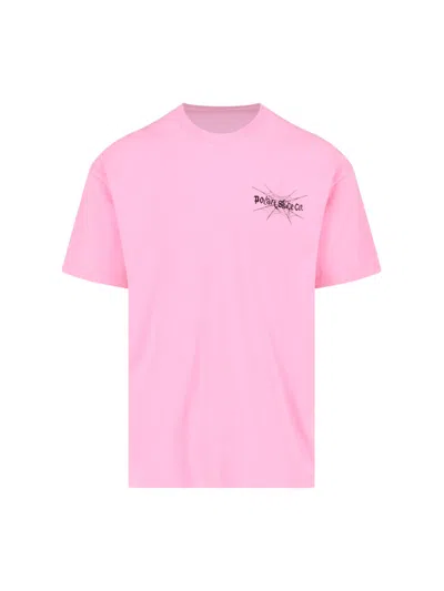 Polar Skate 'spiderweb' T-shirt In Pink