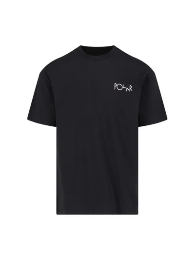 Polar Skate "stroke Logo" T-shirt In Black  