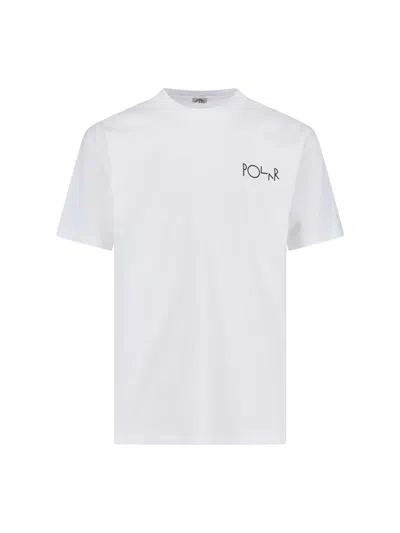 Polar Skate "stroke Logo" T-shirt In White