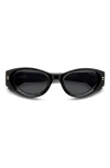 Polaroid 51mm Polarized Cat Eye Sunglasses In Black