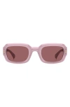 Polaroid 51mm Polarized Rectangular Sunglasses