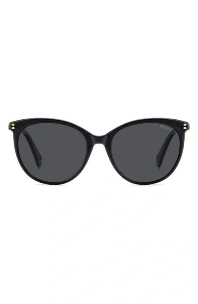 Polaroid 55mm Polarized Cat Eye Sunglasses