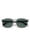 Polaroid 55mm Polarized Rectangular Sunglasses In Grey/green Polarized