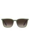 Polaroid 55mm Polarized Rectangular Sunglasses In Green
