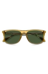 Polaroid 55mm Polarized Rectangular Sunglasses In Yellow