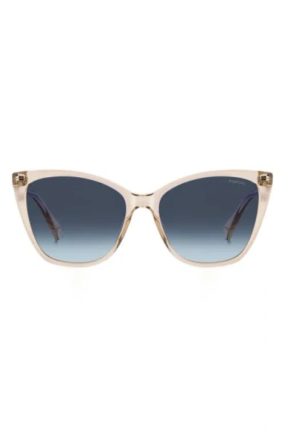 Polaroid 56mm Gradient Cat Eye Sunglasses