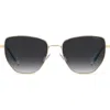 Polaroid 56mm Polarized Gradient Square Sunglasses In Gray