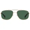 Polaroid 56mm Polarized Rectangular Sunglasses In Green