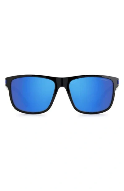 Polaroid 57mm Polarized Rectangular Sunglasses In Multi