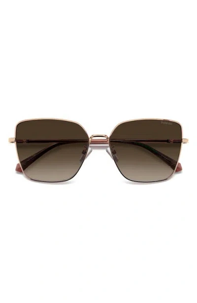 Polaroid 59mm Polarized Butterfly Sunglasses