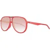 Polaroid Red Acetate Sunglasses In Red