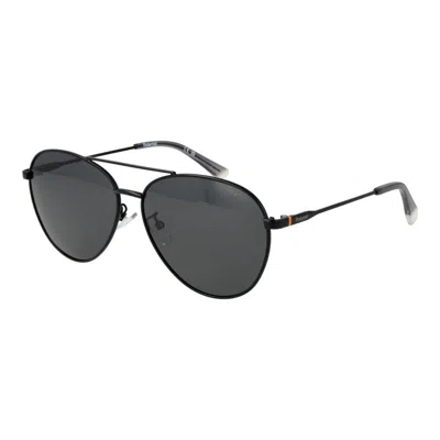 Polaroid Black Metal Sunglasses