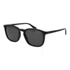 Polaroid Black Plastic Sunglasses In Black