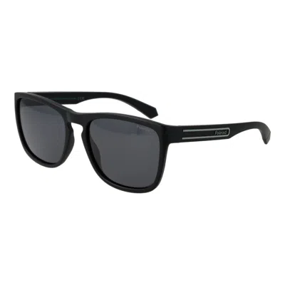 Polaroid Black Polycarbonate Sunglasses In Burgundy