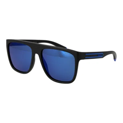 Polaroid Black Polycarbonate Sunglasses In Gray