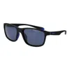 Polaroid Black Rubber Sunglasses In Black