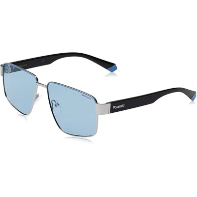 Polaroid Blue Metal Sunglasses In Green