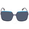 Polaroid Blue Square Ladies Sunglasses Pld 6128/s 0pjp/c3 59