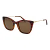 Polaroid Brown Plastic Sunglasses In Brown
