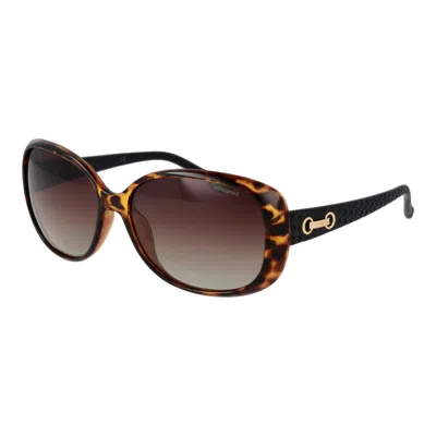 Polaroid Brown Plastic Sunglasses In Multi
