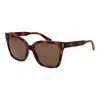 Polaroid Brown Plastic Sunglasses In Brown