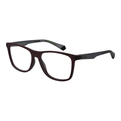 Polaroid Burgundy Polyester Glasses (frames) In Black