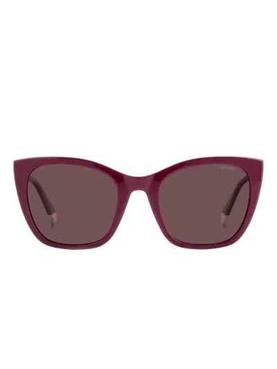 Polaroid Cat Eye-frame Sunglasses In Red