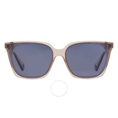 Polaroid Core Blue Cat Eye Ladies Sunglasses Pld 6160/s 010a/c3 62 In Beige / Blue