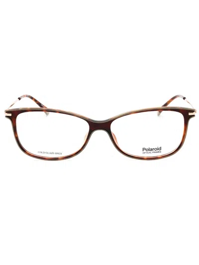 Polaroid Core Chic Rectangular Mini Eyeglasses For Women In Brown
