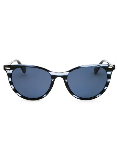 Polaroid Core Chic Round Sunglasses For Women In Black