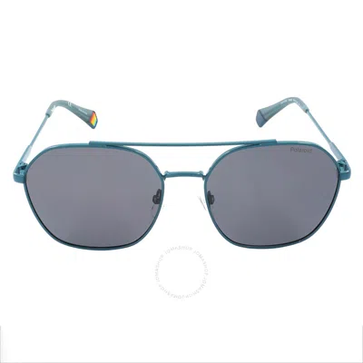 Polaroid Core Grey Pilot Unisex Sunglasses Pld 6172/s 0mr8/m9 57 In Black / Green / Grey