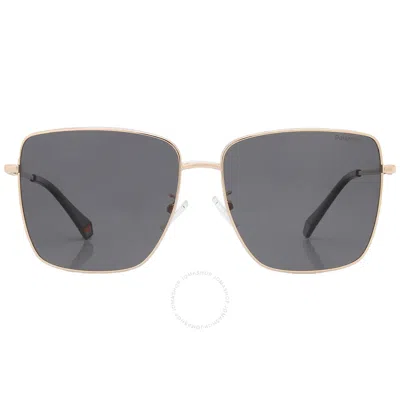 Polaroid Core Grey Polarized Square Ladies Sunglasses Pld 6164/g/s 0rhl/m9 59 In Gray